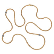 FOPE PRIMA 18K Gold Multi-Charm Flex'it Necklace with White Diamonds - 0.37 carats