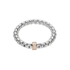 FOPE EKA 18K Gold Flex’it Bracelet with White Diamond Pavé Rondel - 0.63 carats - Jackson Hole Jewelry Company