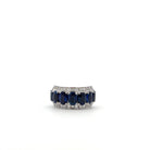 PICCHIOTTI 18K WHITE GOLD XPANDABLE HALF WAY BLUE SAPPHIRE RING - Jackson Hole Jewelry Company