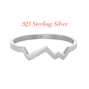 Silver Hinged Teton Outline Stacking Bracelets