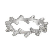 Diamond Antler Eternity Stacking Ring in 14K Gold