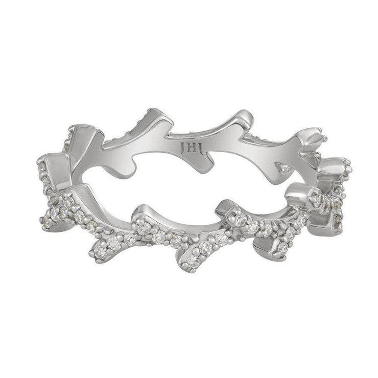 Diamond Antler Eternity Stacking Ring in 14K Gold