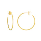 14K YELLOW GOLD 25MM HOOP POST EARRINGS - Jackson Hole Jewelry Company