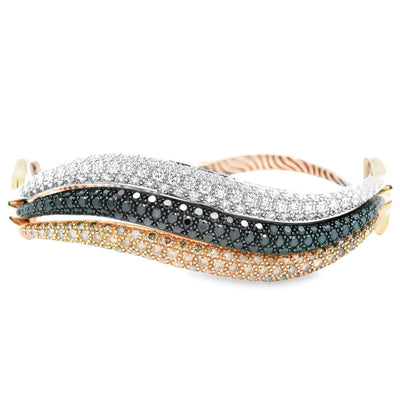 18K ROSE GOLD MULTI ROW MODULAR BRACELET - Jackson Hole Jewelry Company