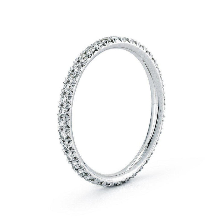 18 Karat French Cut Diamond Pavé 1.5mm Eternity Band Only