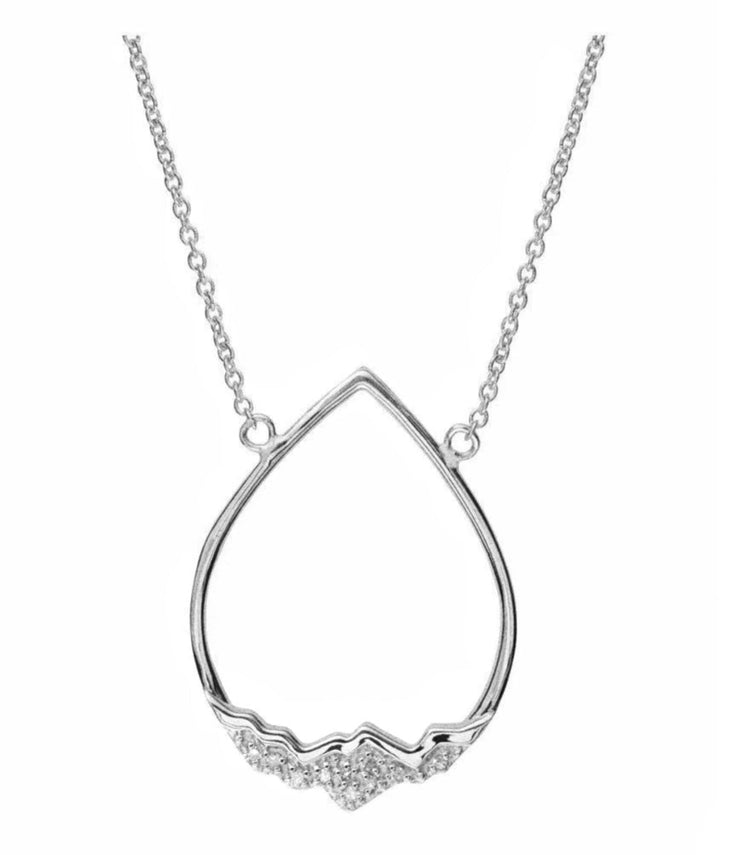 Jenny Lake Upside Down Diamond Teton Teardrop Necklace - Jackson Hole Jewelry Company