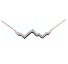 LUXE EDITION: 18K Gold Teton Peak Outline Necklace With Diamonds - Jackson Hole Jewelry Company