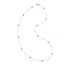 CHANTECLER LONG CHAIN IN 18K YELLOW GOLD AND TURQUOISE - Jackson Hole Jewelry Company
