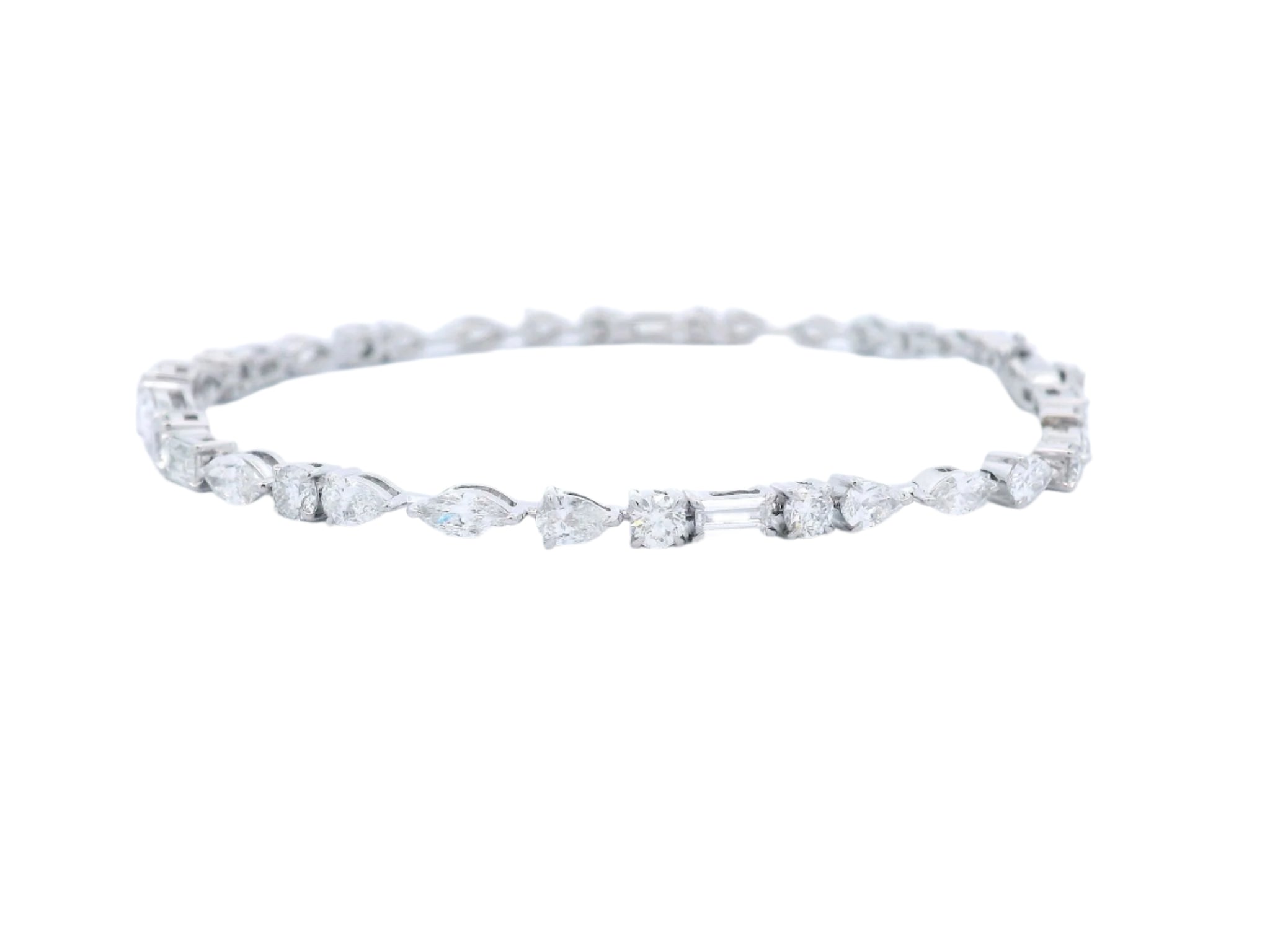 4.10CTTW MIXED DIAMOND TENNIS BRACELET 6.5" - Jackson Hole Jewelry Company