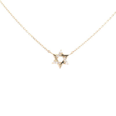 ANZIE LOVE LETTER STAR OF DAVID NECKLACE 14K YELLOW GOLD - Jackson Hole Jewelry Company