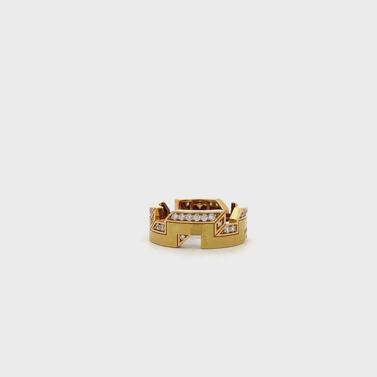 VENDORAFA 18K YELLOW GOLD RING WITH .52CTTW DIAMONDS