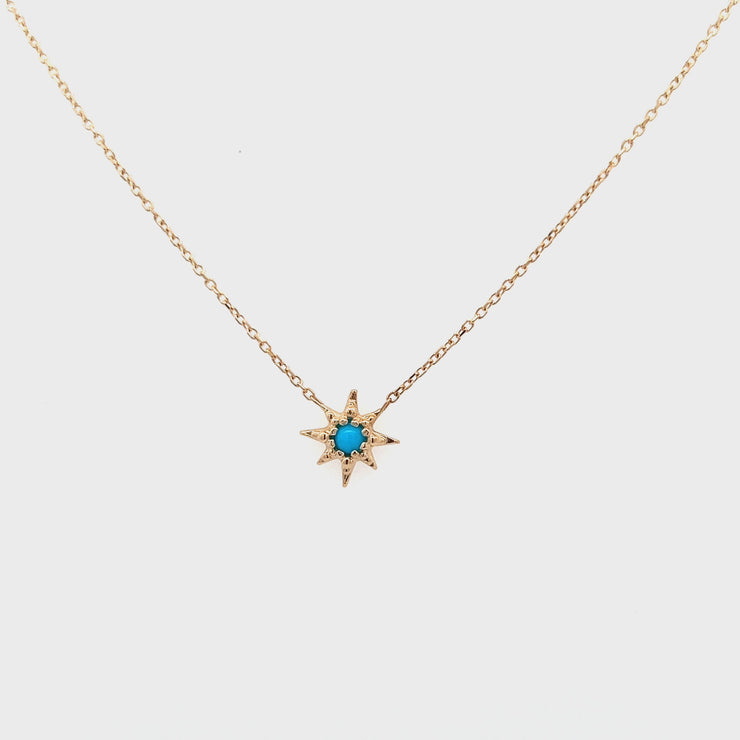 ANZIE Micro Aztec Starburst Necklace 14K Gold