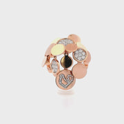 Chantecler Rose Gold & Diamond Paillettes Cascade Ring