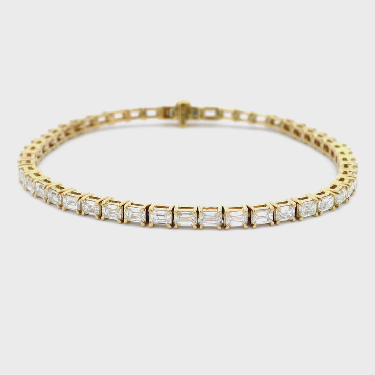 18K Yellow Gold Diamond Tennis Bracelet