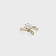 Empire Serpant Diamond Ring in 18K Yellow Gold