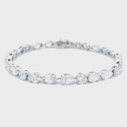 Mixed Diamond Tennis Bracelet in 18K White Gold