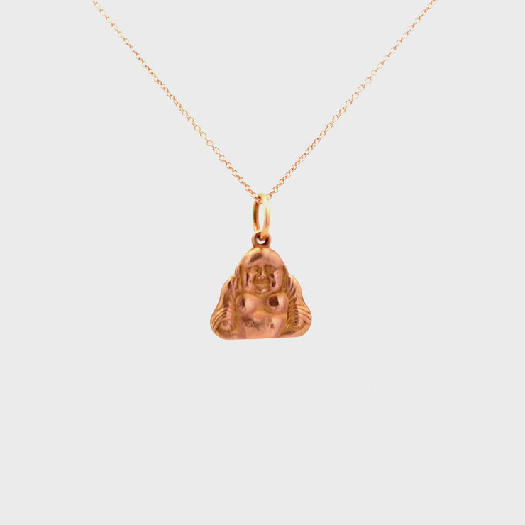 14K ROSE GOLD BUDDHA WITH DIAMOND (Pendant Only)