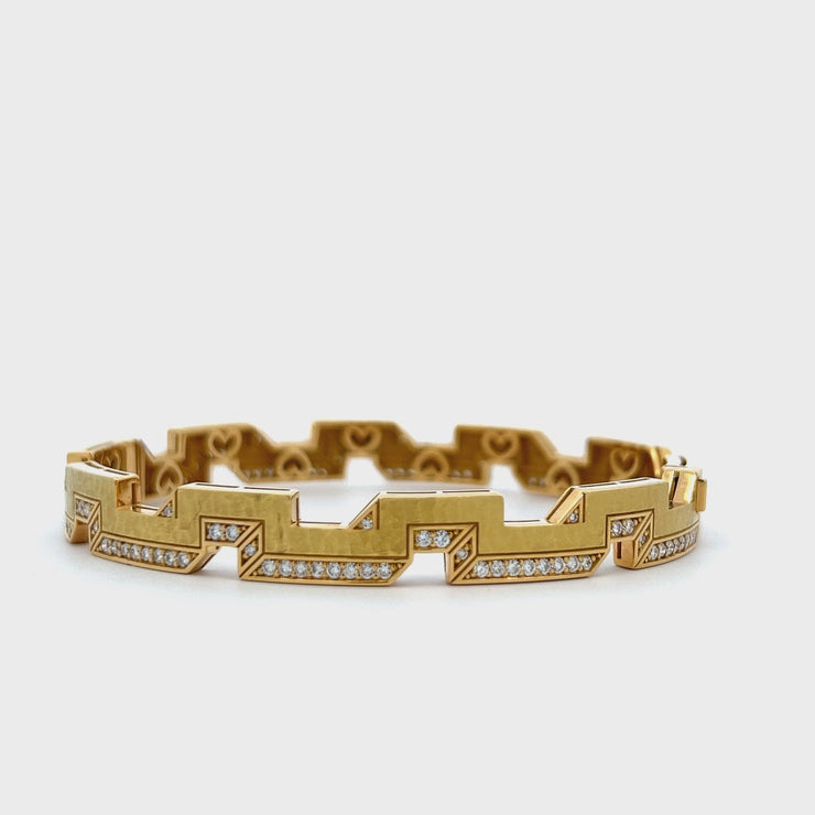 VENDORAFA 18K YELLOW GOLD BRACELET WITH DIAMONDS
