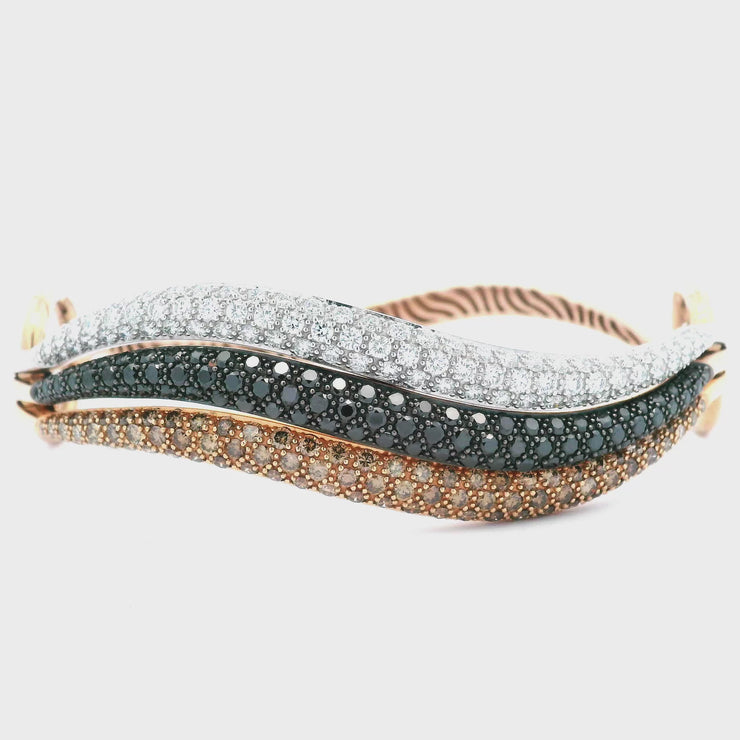 18K ROSE GOLD MULTI ROW MODULAR BRACELET