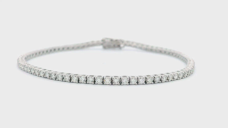 14K White Gold Diamond Tennis Bracelet