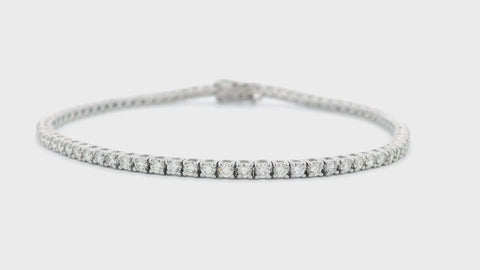 14K White Gold Diamond Tennis Bracelet
