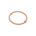 FOPE EKA 18K Gold Flex’it Bracelet with White Diamond Rondels - 0.16 carats - Jackson Hole Jewelry Company