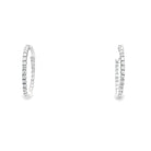 1.00cttw Diamond Hoops in 14K White Gold - Jackson Hole Jewelry Company