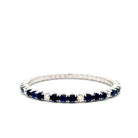 PICCHIOTTI 18K WHITE GOLD XPANDABLE SAPPHIRE AND DIAMOND BRACELET - Jackson Hole Jewelry Company