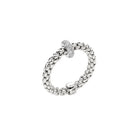 FOPE PRIMA 18K Gold Flex'it Ring with White Diamond Rondel - 0.18 carats - Jackson Hole Jewelry Company