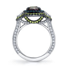 Omi Privé - Alexandrite, Demantoid & Diamond Ring in Platinum - Jackson Hole Jewelry Company