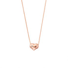 Puffed Heart Necklace in 14K Gold - Jackson Hole Jewelry Company
