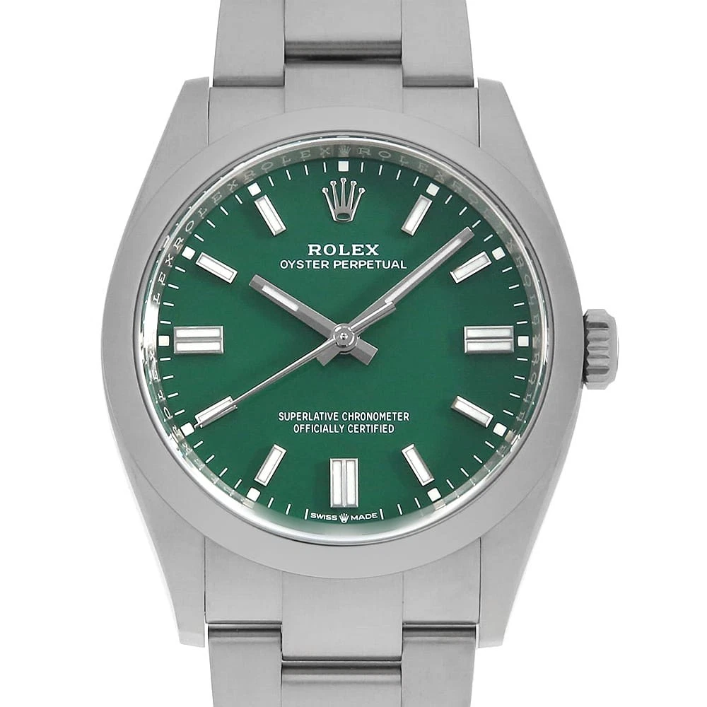 Rolex Oyster Perpetual 36mm Green Dial in Oystersteel - Jackson Hole Jewelry Company
