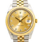 Rolex Datejust 41mm Champagne Diamond Dial in SS/YG on Jubilee - Jackson Hole Jewelry Company