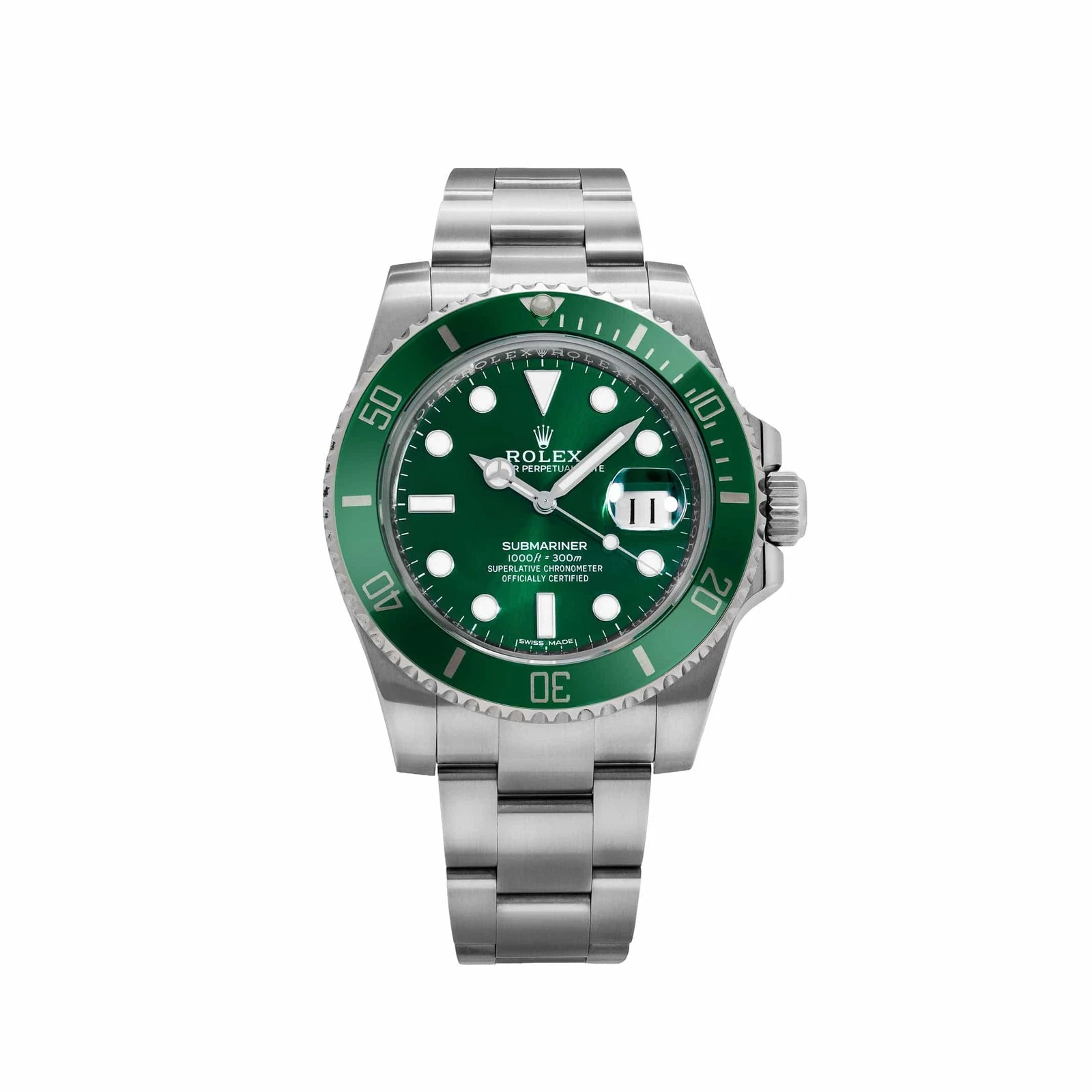 Rolex – Submariner Date “Hulk” 41 mm in Oystersteel with Green Dial & Green Cerachrom Bezel - Jackson Hole Jewelry Company