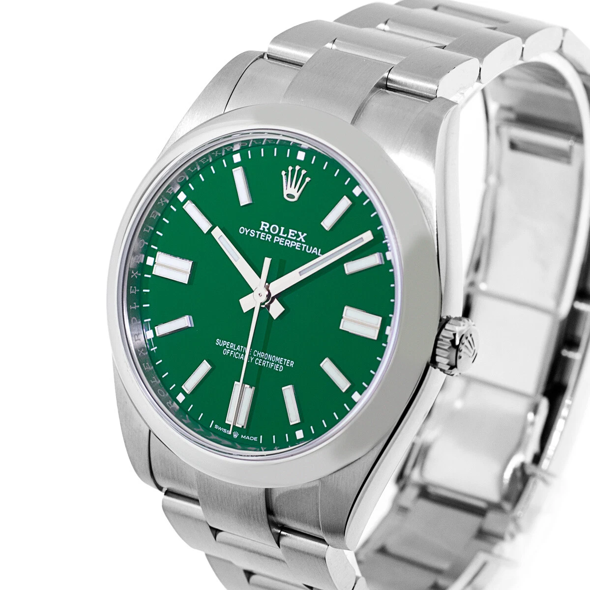 Rolex Oyster Perpetual 41mm Green Dial in Oystersteel - Jackson Hole Jewelry Company