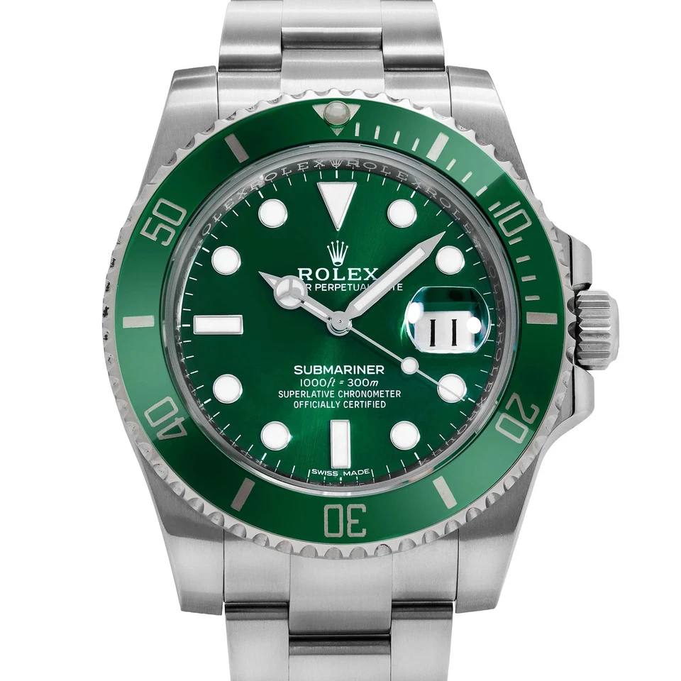 Rolex – Submariner Date “Hulk” 41 mm in Oystersteel with Green Dial & Green Cerachrom Bezel - Jackson Hole Jewelry Company