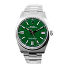 Rolex Oyster Perpetual 41mm Green Dial in Oystersteel - Jackson Hole Jewelry Company