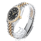 Rolex Datejust 36mm Black Diamond Dial Fluted Bezel in Steel and Yellow Gold - Jackson Hole Jewelry Company