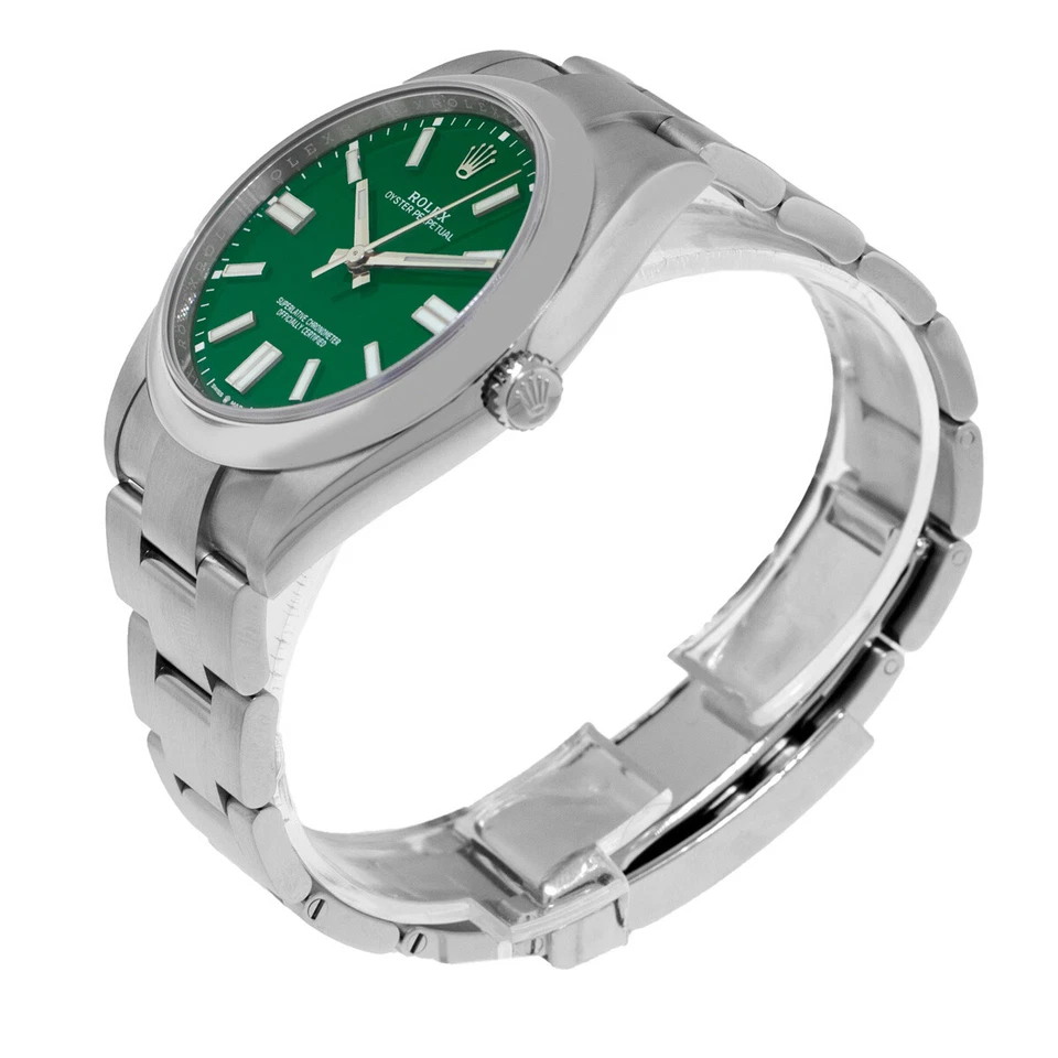 Rolex Oyster Perpetual 41mm Green Dial in Oystersteel - Jackson Hole Jewelry Company