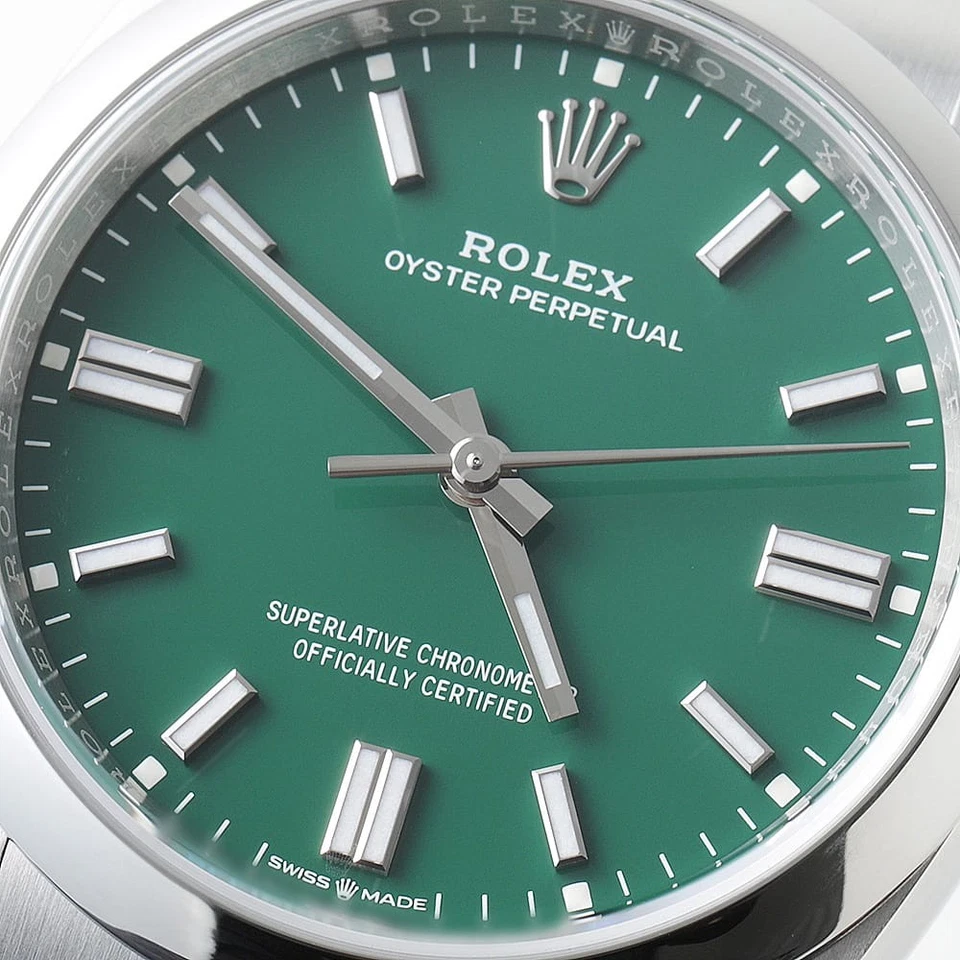 Rolex Oyster Perpetual 36mm Green Dial in Oystersteel - Jackson Hole Jewelry Company