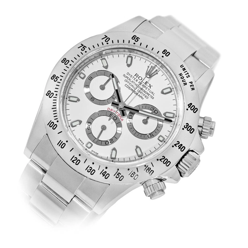 Rolex – Cosmograph Daytona 40mm in Oystersteel with White Dial - Jackson Hole Jewelry Company