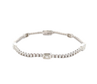 3.28 CT Straighline Tennis Bracelet with Emerald Cut Accents - Jackson Hole Jewelry Company