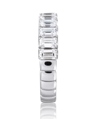 Picchiotti Xpandable™ 18K White Gold Half Way Emerald Cut Diamond Ring - Jackson Hole Jewelry Company