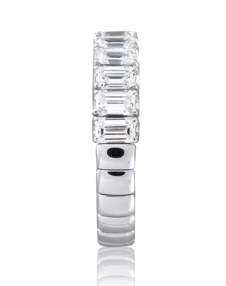 Picchiotti Xpandable™ 18K White Gold Half Way Emerald Cut Diamond Ring - Jackson Hole Jewelry Company