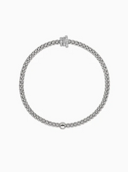 Fope Prima Flex'it Bracelet with Diamond Pavé - Jackson Hole Jewelry Company