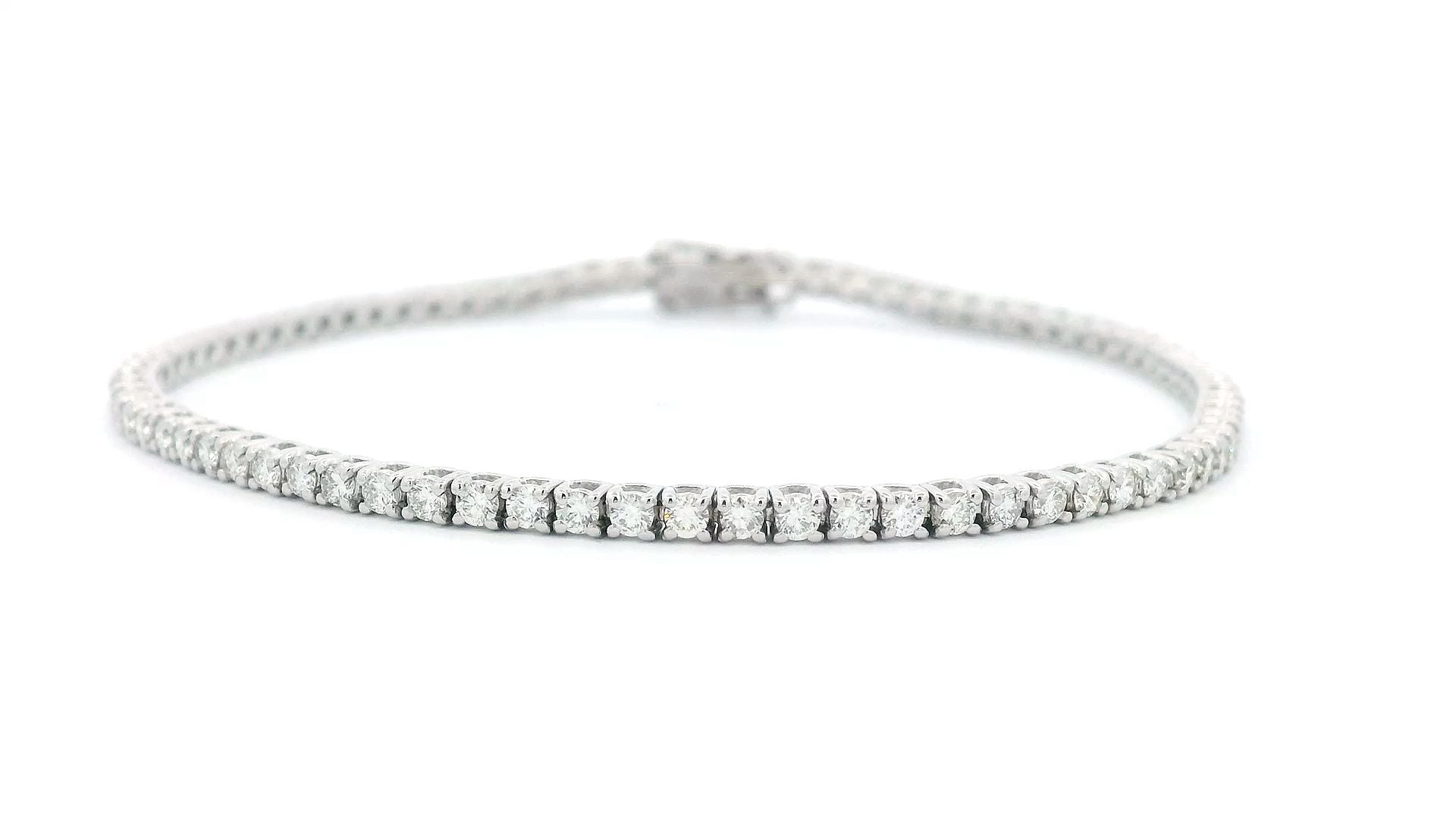 14K White Gold Diamond Tennis Bracelet - Jackson Hole Jewelry Company