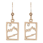 Small Signature Teton Rectangular Cutout Earrings - Jackson Hole Jewelry Company