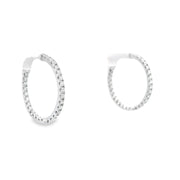 1.00cttw Diamond Hoops in 14K White Gold - Jackson Hole Jewelry Company