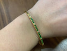14k Marika Desert Gold Stackable Cuff with Pavé Diamonds and Green Tsavorite - Jackson Hole Jewelry Company