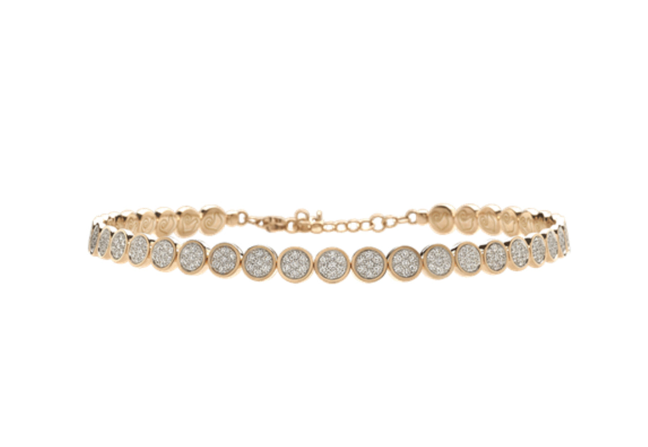Chantecler 18K Rose Gold Paillettes Choker and Full Diamonds Pavé - Jackson Hole Jewelry Company